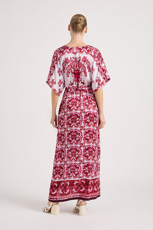 NORMAN SILK RUBY MAXI