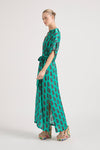 NORMAN SILK SEAL EMERALD MAXI