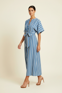 NORMAN CORNFLOWER STRIPE COTTON MAXI
