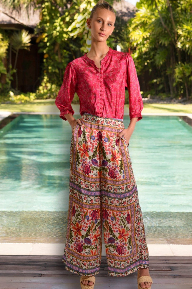 PALAZZO SILK TULLERIES PANTS