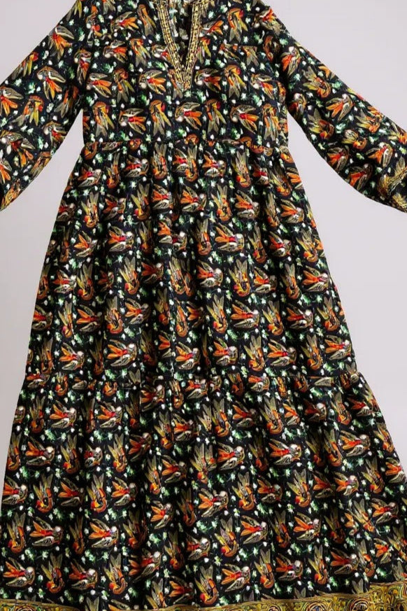 SAMPLE 814 COTTESLOE SILK BIRDIE MAXI