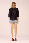SCARLETT ORIENT EMBROIDERED BLACK SHIRT