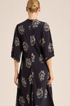 SCARLETT SILK CREPE WREATH MIDI