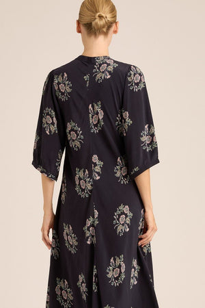 SCARLETT SILK CREPE WREATH MIDI