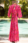 SCARLETT SILK MONSOON HOT PINK MAXI *PRE - ORDER