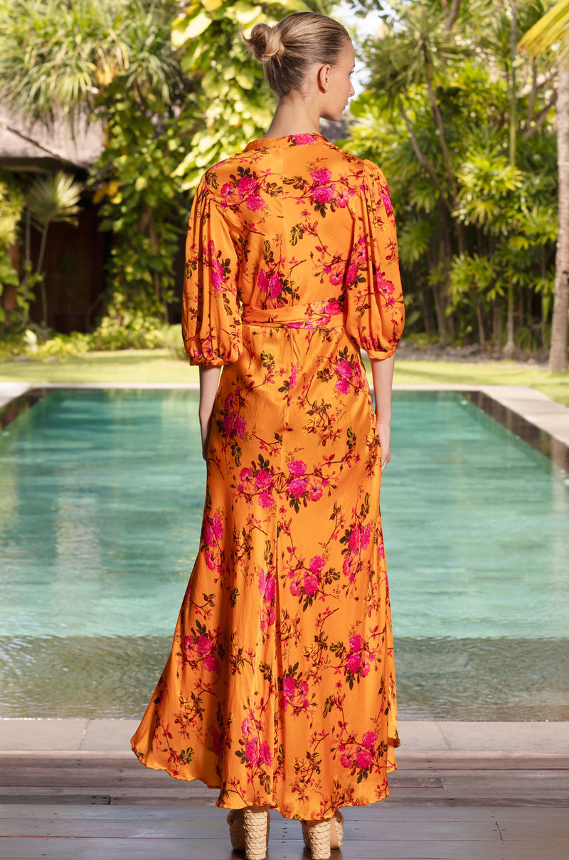 SCARLETT SILK MONSOON SAFFRON MAXI *PRE - ORDER