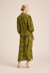 STEVIE FALL HARPER OLIVE COTTON DRESS