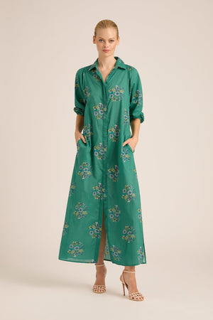 STEVIE FALL SATIN CUPRO LONG DRESS
