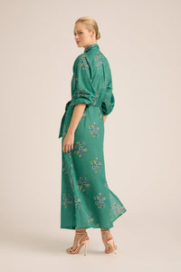 STEVIE FALL SATIN CUPRO LONG DRESS