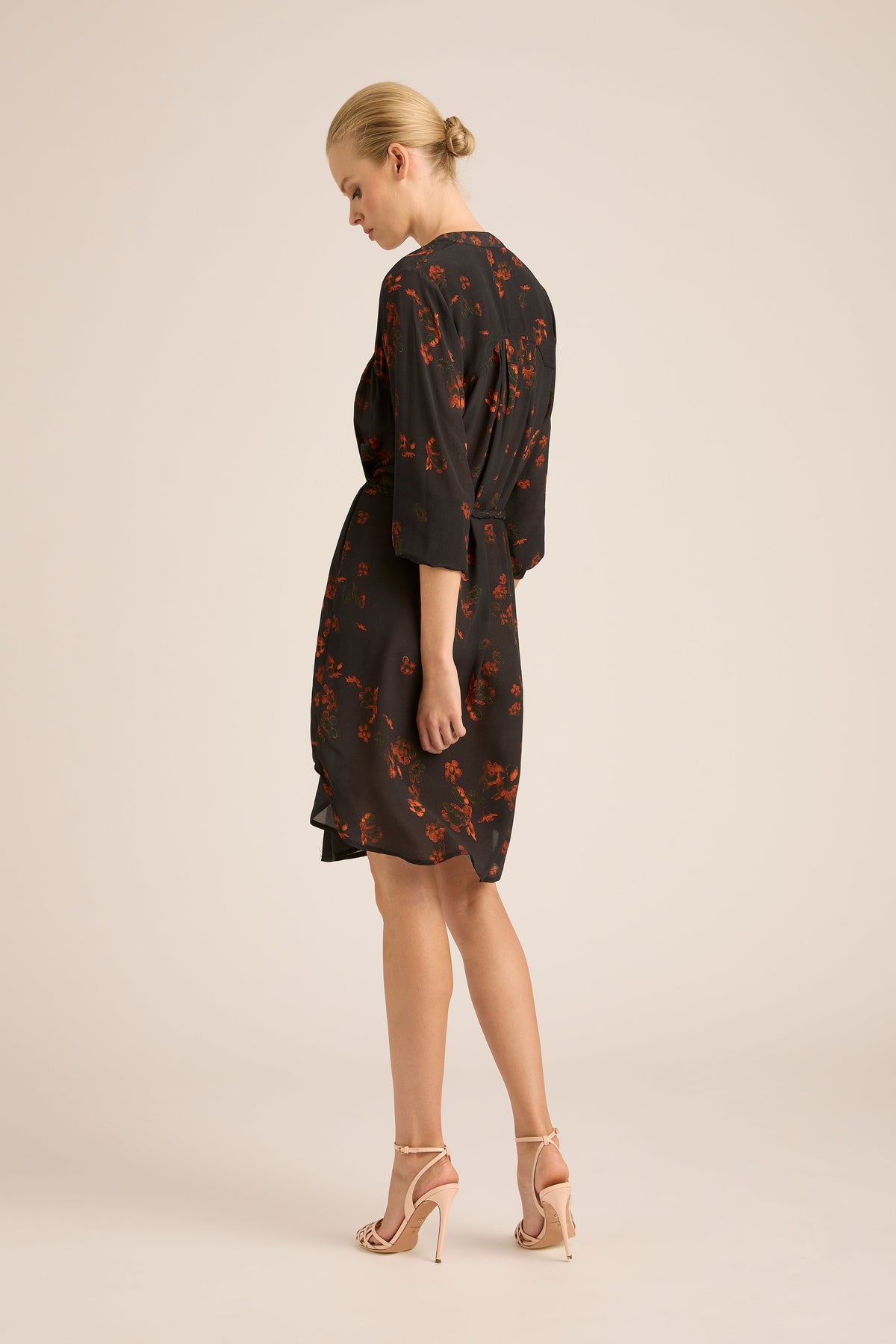 TEXAS SILK CREPE HARPER MIDI DRESS