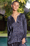 NATALIE KAFTAN SHRINE BLUE DRESS