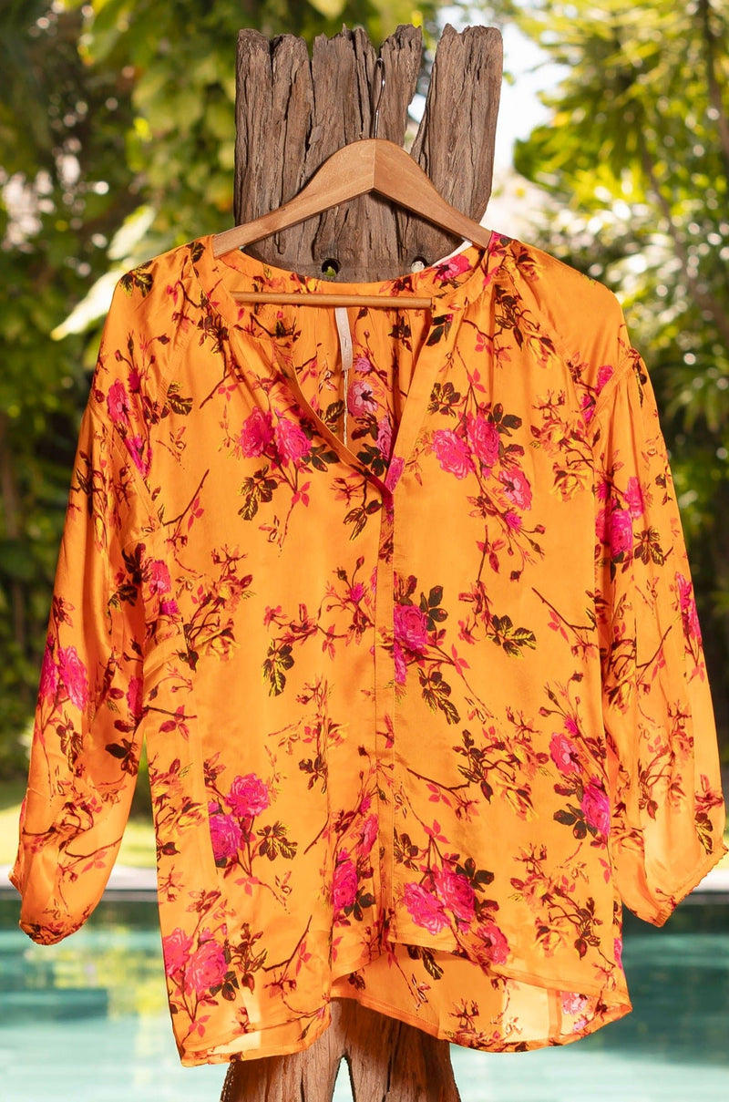 TWENTY SILK MONSOON SAFFRON SHIRT